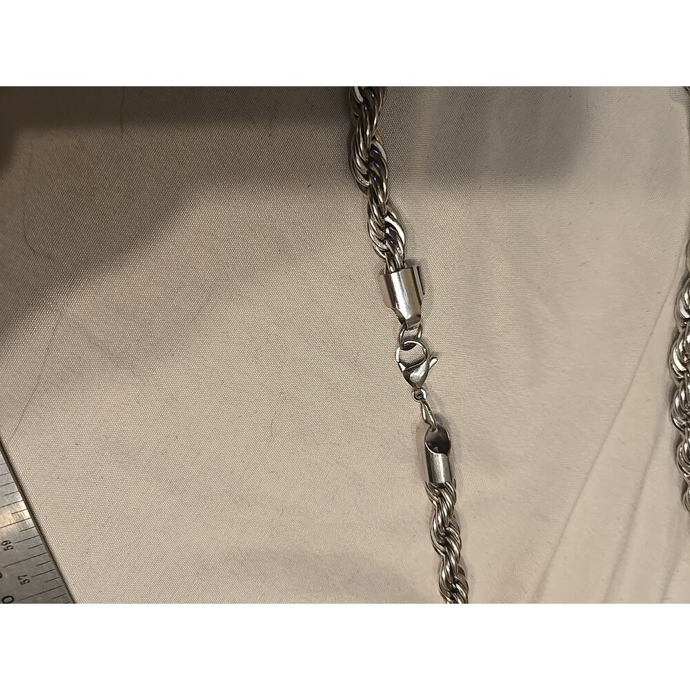 Silver Rope Chain Necklace - Picture 4 of 5